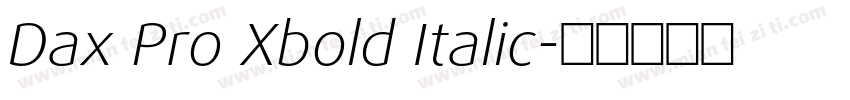 Dax Pro Xbold Italic字体转换